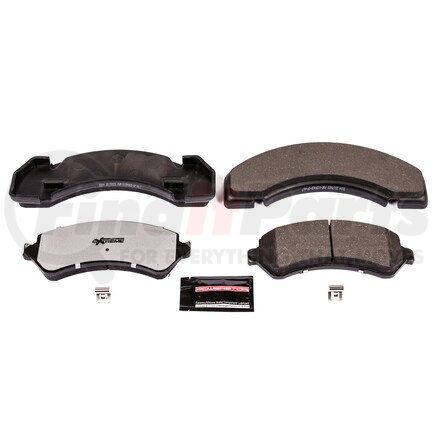 Z36184 by POWERSTOP BRAKES - Z36 TRUCK & TOW CARBON-FIBER CERAMIC BRAKE PADS W/ HARDWARE