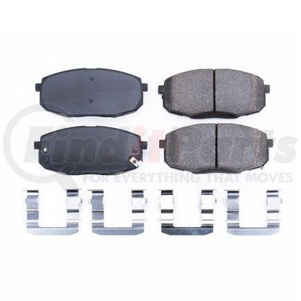 17-1397 by POWERSTOP BRAKES - Z17 EVOLUTION CERAMIC BRAKE PADS W/ HARDWARE