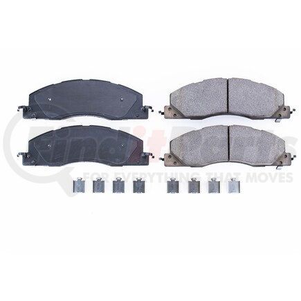 17-1399 by POWERSTOP BRAKES - Z17 EVOLUTION CERAMIC BRAKE PADS W/ HARDWARE