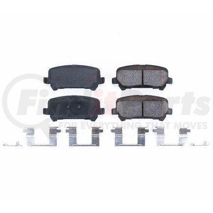 17-1806 by POWERSTOP BRAKES - Z17 EVOLUTION CERAMIC BRAKE PADS W/ HARDWARE