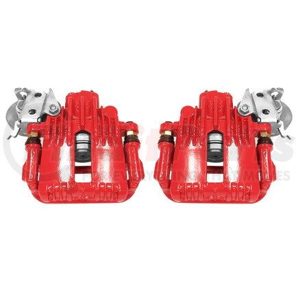 S4540 by POWERSTOP BRAKES - Red Powder Coated Calipers