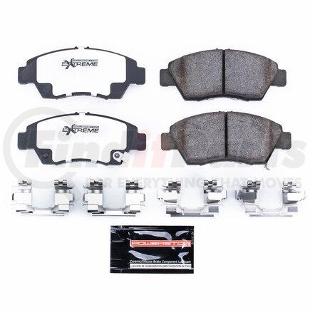 Z26621 by POWERSTOP BRAKES - Z26 STREET PERFORMANCE CARBON-FIBER CERAMIC BRAKE PADS W/ HARDWARE