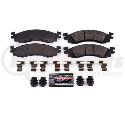 Z231158 by POWERSTOP BRAKES - Z23 EVOLUTION SPORT CARBON-FIBER BRAKE PADS W/ HARDWARE