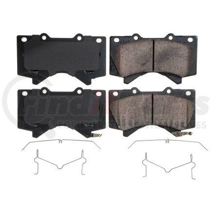 17-1303 by POWERSTOP BRAKES - Z17 EVOLUTION CERAMIC BRAKE PADS W/ HARDWARE