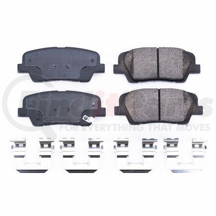 17-1284 by POWERSTOP BRAKES - Z17 EVOLUTION CERAMIC BRAKE PADS W/ HARDWARE