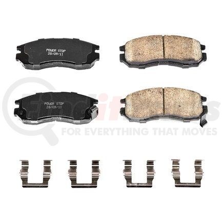 17-484 by POWERSTOP BRAKES - Z17 EVOLUTION CERAMIC BRAKE PADS W/ HARDWARE