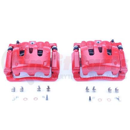 S4920 by POWERSTOP BRAKES - Red Powder Coated Calipers