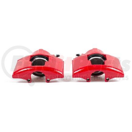 S4347 by POWERSTOP BRAKES - Red Powder Coated Calipers