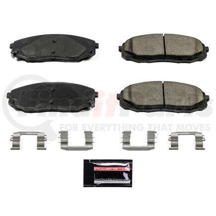 Z231814 by POWERSTOP BRAKES - Z23 EVOLUTION SPORT CARBON-FIBER BRAKE PADS W/ HARDWARE