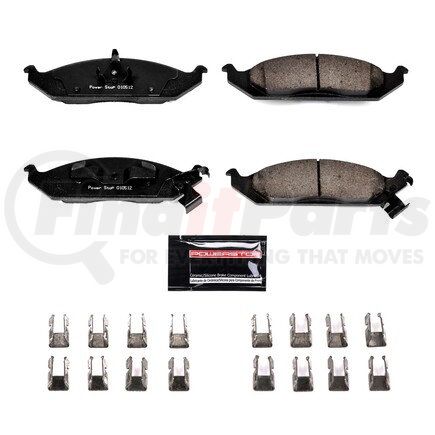 Z23650 by POWERSTOP BRAKES - Z23 EVOLUTION SPORT CARBON-FIBER BRAKE PADS W/ HARDWARE