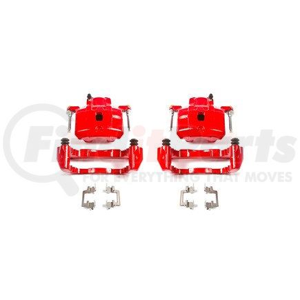 S2614 by POWERSTOP BRAKES - Red Powder Coated Calipers