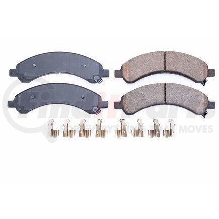 17-989 by POWERSTOP BRAKES - Z17 EVOLUTION CERAMIC BRAKE PADS W/ HARDWARE