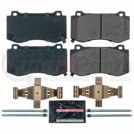 Z231298 by POWERSTOP BRAKES - Z23 EVOLUTION SPORT CARBON-FIBER BRAKE PADS W/ HARDWARE