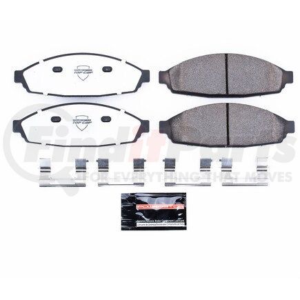 Z37-931 by POWERSTOP BRAKES - Z37 TOP COP CARBON-FIBER CERAMIC BRAKE PADS W/ HARDWARE