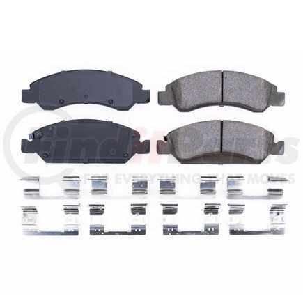 17-1363 by POWERSTOP BRAKES - Z17 EVOLUTION CERAMIC BRAKE PADS W/ HARDWARE