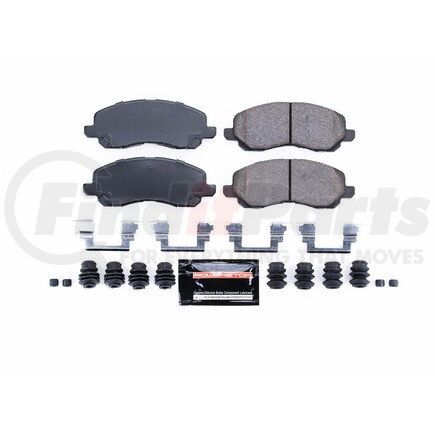 Z23866 by POWERSTOP BRAKES - Z23 EVOLUTION SPORT CARBON-FIBER BRAKE PADS W/ HARDWARE