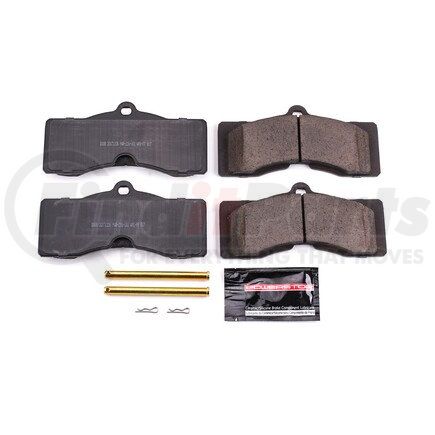 Z23008 by POWERSTOP BRAKES - Z23 EVOLUTION SPORT CARBON-FIBER BRAKE PADS W/ HARDWARE