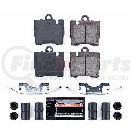 Z23848 by POWERSTOP BRAKES - Z23 EVOLUTION SPORT CARBON-FIBER BRAKE PADS W/ HARDWARE