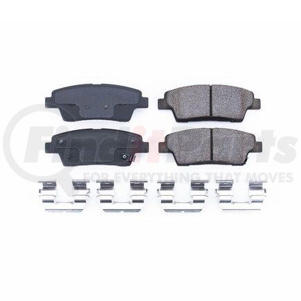 17-1551 by POWERSTOP BRAKES - Z17 EVOLUTION CERAMIC BRAKE PADS W/ HARDWARE