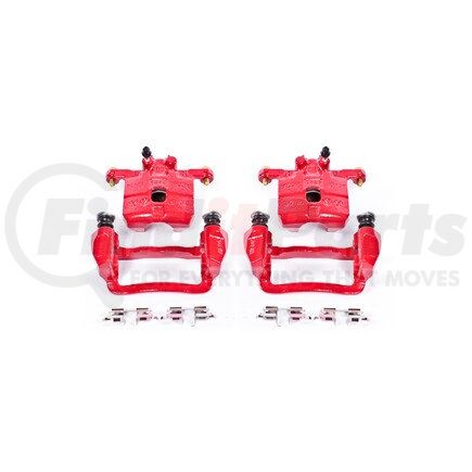 S2066A by POWERSTOP BRAKES - Red Powder Coated Calipers