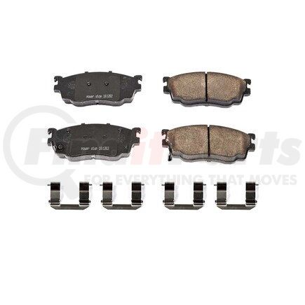 17-755 by POWERSTOP BRAKES - Z17 EVOLUTION CERAMIC BRAKE PADS W/ HARDWARE