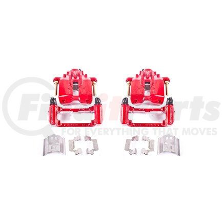 S4698 by POWERSTOP BRAKES - Red Powder Coated Calipers