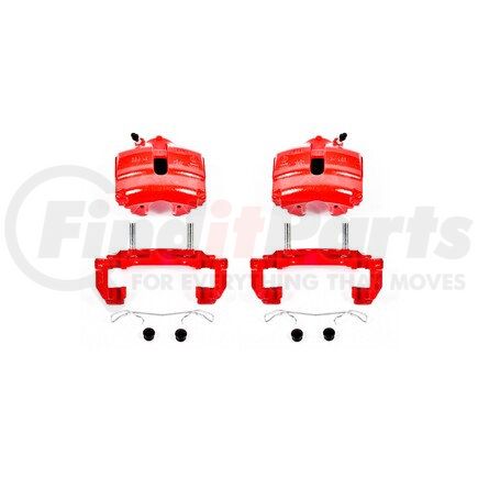 S2974A by POWERSTOP BRAKES - Red Powder Coated Calipers