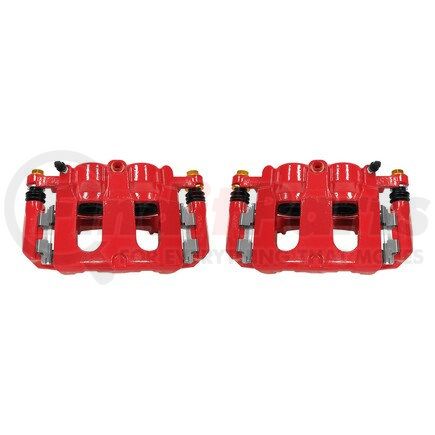 S5214 by POWERSTOP BRAKES - Red Powder Coated Calipers