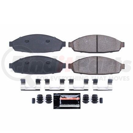 Z23931 by POWERSTOP BRAKES - Z23 EVOLUTION SPORT CARBON-FIBER BRAKE PADS W/ HARDWARE