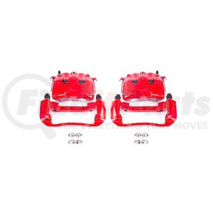 S5008 by POWERSTOP BRAKES - Red Powder Coated Calipers