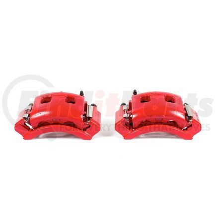 S4762 by POWERSTOP BRAKES - Red Powder Coated Calipers