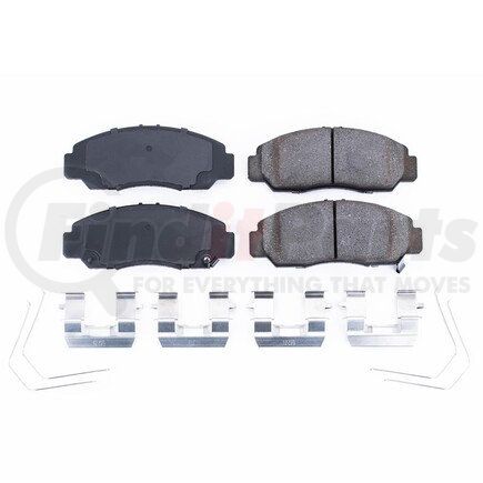 17-1608 by POWERSTOP BRAKES - Z17 EVOLUTION CERAMIC BRAKE PADS W/ HARDWARE