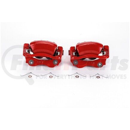 S2778 by POWERSTOP BRAKES - Red Powder Coated Calipers