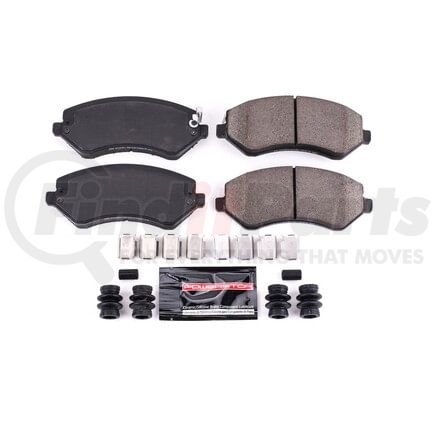 Z23856 by POWERSTOP BRAKES - Z23 EVOLUTION SPORT CARBON-FIBER BRAKE PADS W/ HARDWARE