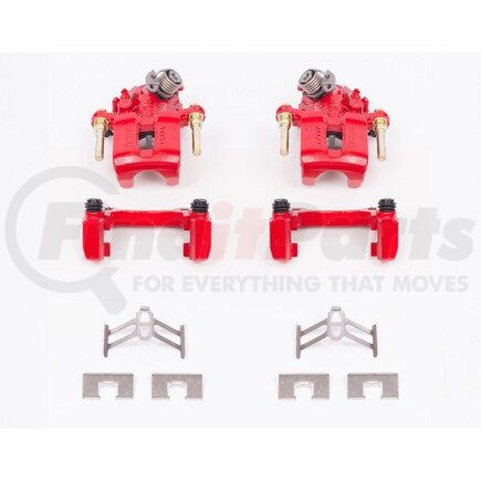 S1612 by POWERSTOP BRAKES - Red Powder Coated Calipers