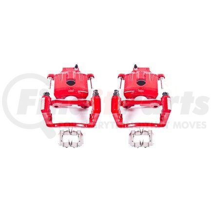 S4804 by POWERSTOP BRAKES - Red Powder Coated Calipers