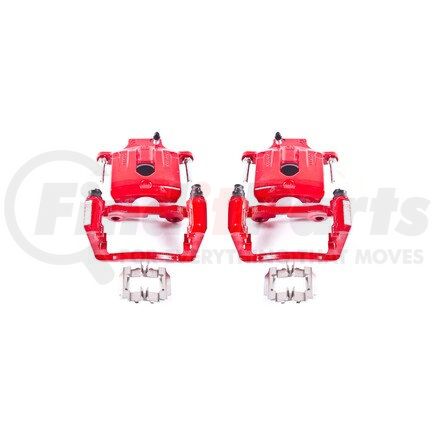 S4804 by POWERSTOP BRAKES - Red Powder Coated Calipers