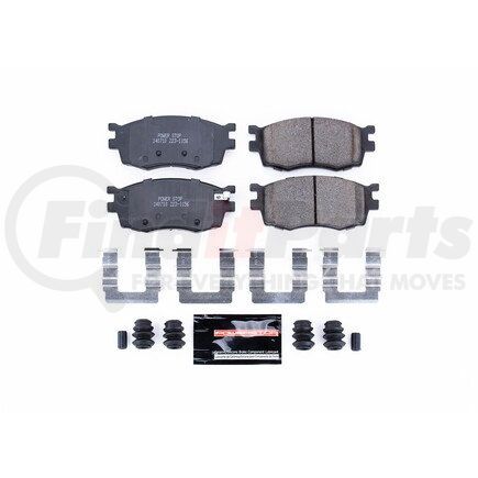 Z231156 by POWERSTOP BRAKES - Z23 EVOLUTION SPORT CARBON-FIBER BRAKE PADS W/ HARDWARE