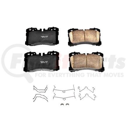 17-1282 by POWERSTOP BRAKES - Z17 EVOLUTION CERAMIC BRAKE PADS W/ HARDWARE