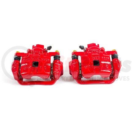 S2582 by POWERSTOP BRAKES - Red Powder Coated Calipers