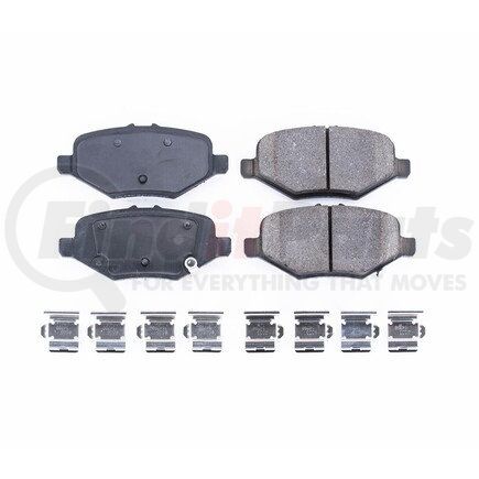 17-1612 by POWERSTOP BRAKES - Z17 EVOLUTION CERAMIC BRAKE PADS W/ HARDWARE