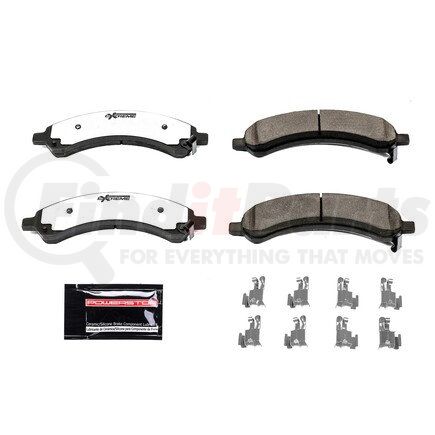 Z36989 by POWERSTOP BRAKES - Z36 TRUCK & TOW CARBON-FIBER CERAMIC BRAKE PADS W/ HARDWARE