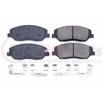 17-1202 by POWERSTOP BRAKES - Z17 EVOLUTION CERAMIC BRAKE PADS W/ HARDWARE