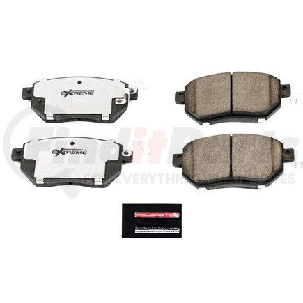 Z26-969 by POWERSTOP BRAKES - Z26 STREET PERFORMANCE CARBON-FIBER CERAMIC BRAKE PADS W/ HARDWARE