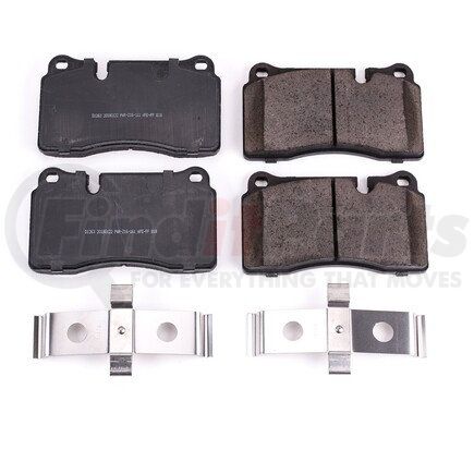 17-1263 by POWERSTOP BRAKES - Z17 EVOLUTION CERAMIC BRAKE PADS W/ HARDWARE