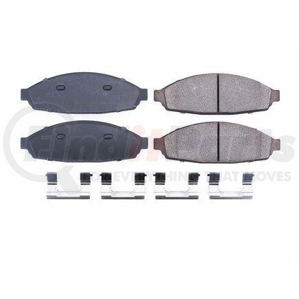 17-931 by POWERSTOP BRAKES - Z17 EVOLUTION CERAMIC BRAKE PADS W/ HARDWARE