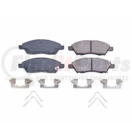 17-1592 by POWERSTOP BRAKES - Z17 EVOLUTION CERAMIC BRAKE PADS W/ HARDWARE