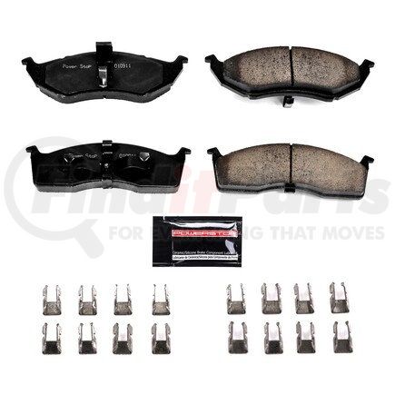 Z23591 by POWERSTOP BRAKES - Z23 EVOLUTION SPORT CARBON-FIBER BRAKE PADS W/ HARDWARE