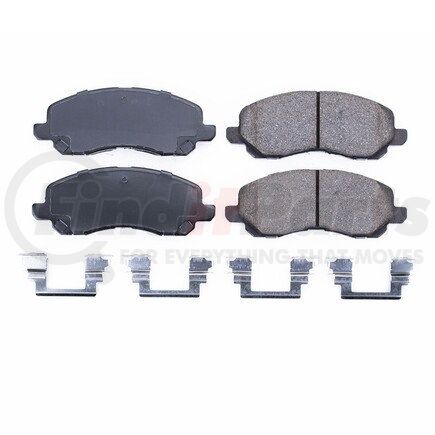 17-866 by POWERSTOP BRAKES - Z17 EVOLUTION CERAMIC BRAKE PADS W/ HARDWARE