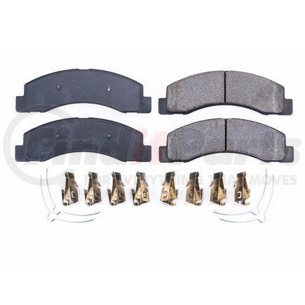 17-756 by POWERSTOP BRAKES - Z17 EVOLUTION CERAMIC BRAKE PADS W/ HARDWARE